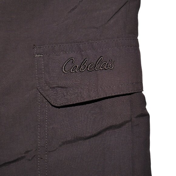 Cabelas Mens Convertible 2 in 1 Zip Off Pants Size 36x32 Brown Packable Hiking - Picture 7 of 10